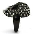 thumbnail image 4 of Luxe Jewelry Designs Women's IP Black Stainless Steel Ring with Black Diamond Crystals - Size 7, 4 of 4