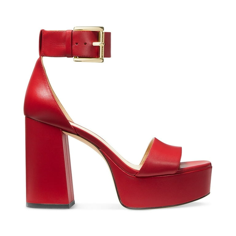 Michael Kors Womens Tara Platform Sandals B4HP Red Solid 10M Walmart