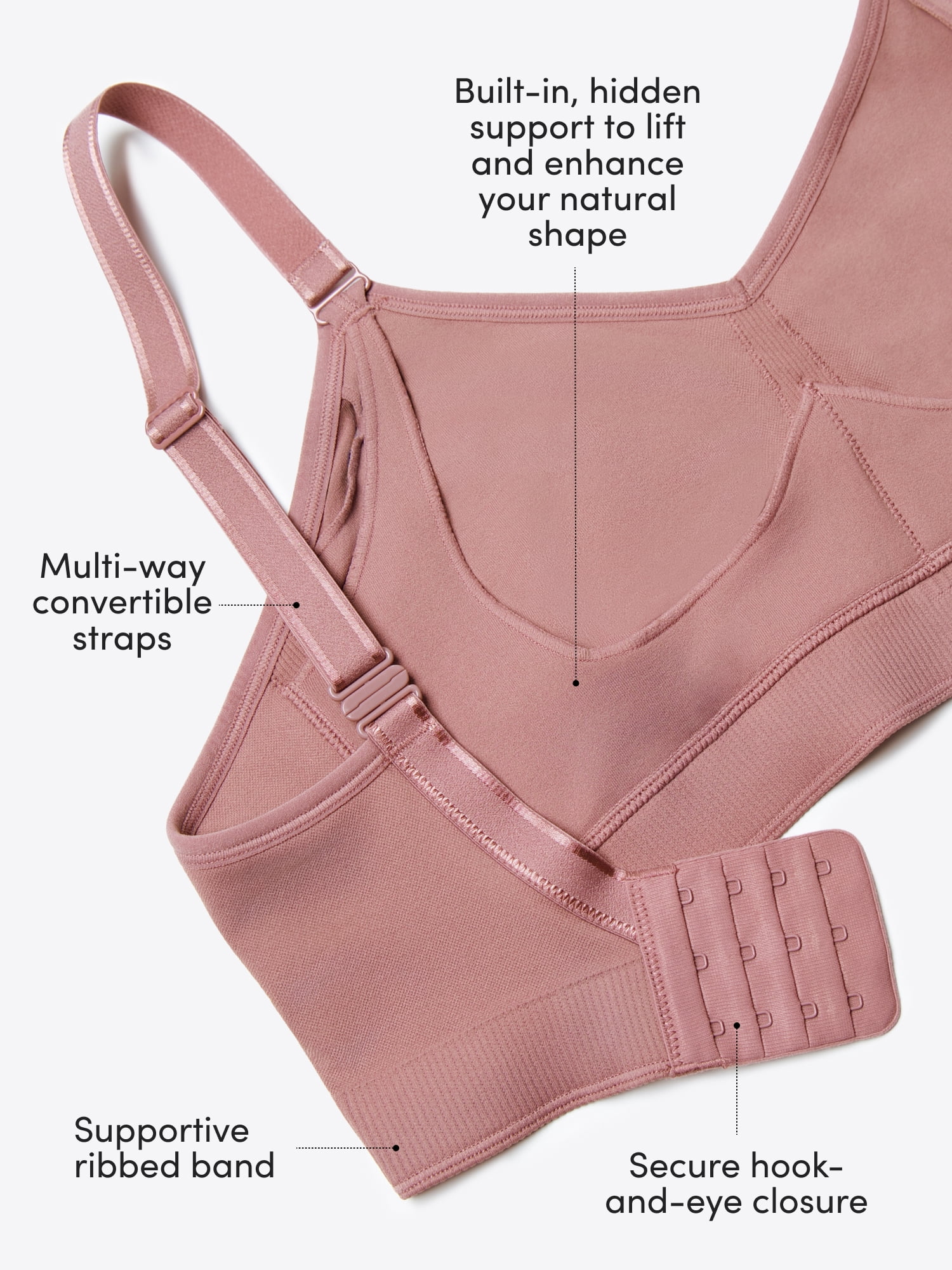 Fit for Me by Fruit of the Loom Women's Supportive Seamless Wirefree Bra, Style FT979, Sizes L to 4XL