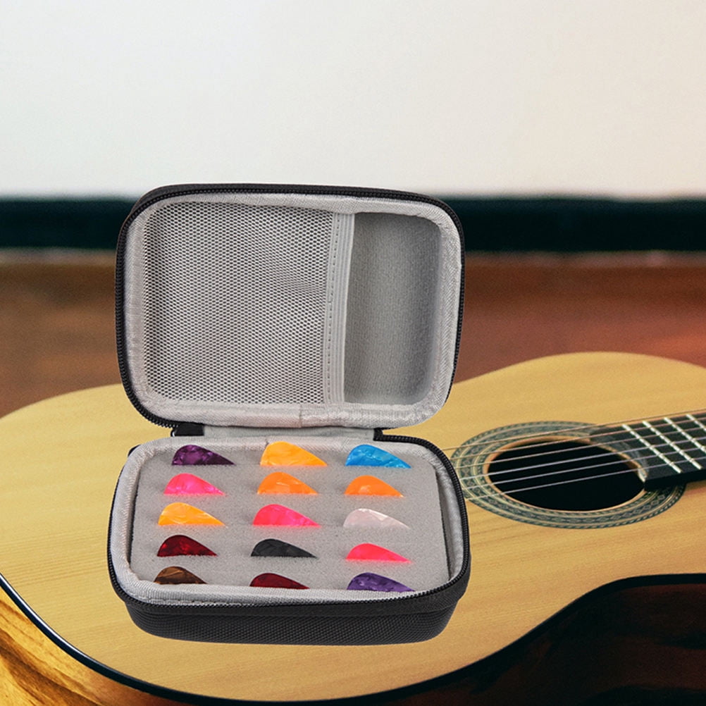 UPOUART 2-Pack Guitar Accessory Organizer Set with and Nylon Plastic, Black