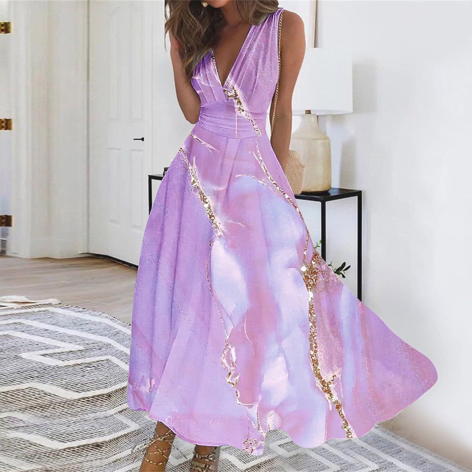 Victorian Dress Marc Jacobs Disco Dress RKSTN Maxi Dresses For Women 2024  Sleeveless V-Neck Wrapped Chest Cocktail Dresses Summer Fashion Loose Plus  Size Swing Wedding Guest Dresses
