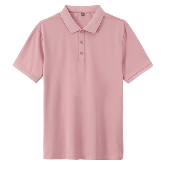 Vivianyo HD Polo Shirts for Women Large Size Trendy Summer Lapel Button Drop Shoulder Solid Color Short Sleeve Shirt T-Shirt Loose Top Unisex Quick-Dry Sports Tshirt(Available Big & Tall)