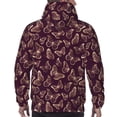 thumbnail image 7 of Fotbe Men's Hoodie with Beautiful Purple Butterflies Pattern - Kangaroo Pocket Pullover Hooded Sweatshirt, Perfect for Daily Wear, Travel, and Home-Large, 7 of 7