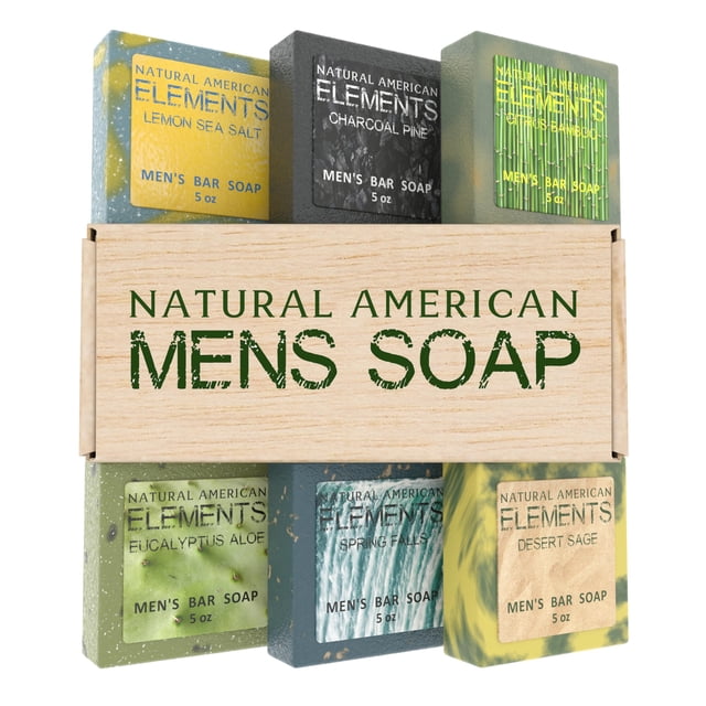 Jabón NATURAL AMERICAN ELEMENTS Body 150 ml (paquete de 6) para hombre