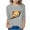 Gray, variant on Feancey Girls Casual 3/4 Sleeve T-Shirts Cute 3D Printed Crewneck Tunic Tops Kids Loose Fit Cotton Tshirt Summer Pullover Tees Holiday Sales 2025 Beige 3 Years