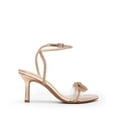 thumbnail image 2 of DREAM PAIRS Women's Double Bowknots Heels Open Square Toe Ankle Strap Crystal Rhinestone Dress Sandals for Party Wedding, 2 of 6