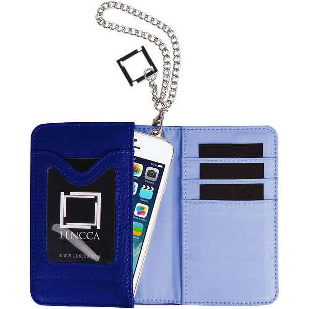 LENCCA Kymira Women's Universal Protection Wallet Case with Wristlet Strap, Fits Phones up to 4.5", 4.7"