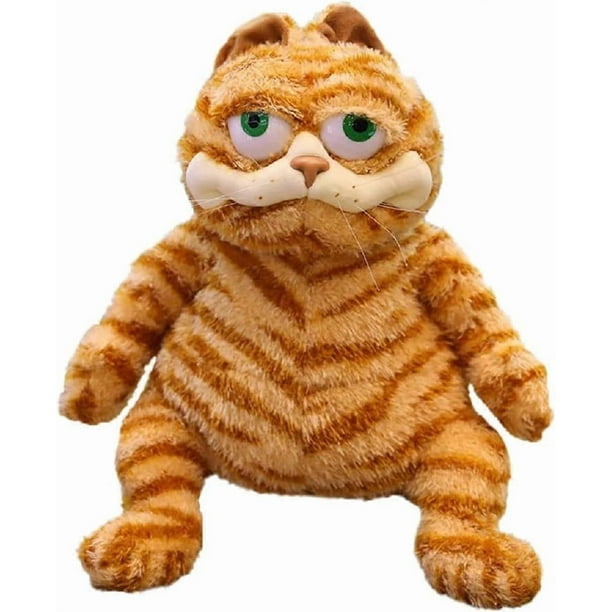 Fat Orange Plush Cat Stuffed Animals Toy,Lifelike Yellow Tabby Cat Kitty Toy for Boys and Girls Children Xmas Birthday Gift,11.8 /17.7 Inches (11.8 in