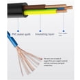 thumbnail image 3 of 3X Cable Powercon Combinación de Enchufe Powercon y Línea de Señal XLR para Tránsito de Señal de Conexión de Alimentación de Luz (A), 3 of 5