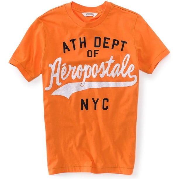 Aeropostale Athletic Dept Nyc Graphic playera para hombre, naranja, mediano
