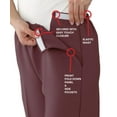 thumbnail image 2 of Silvert's Women's Adaptive Side Opening Gab Pant, 2XL Plus Size, Burgundy, 2 of 2
