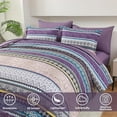 thumbnail image 4 of HGmart Bohemian Purple Pattern King 3 Piece Comforter Set, Microfiber Filling, Luxury Soft Breathable Bed Set for All Seasons, 4 of 7