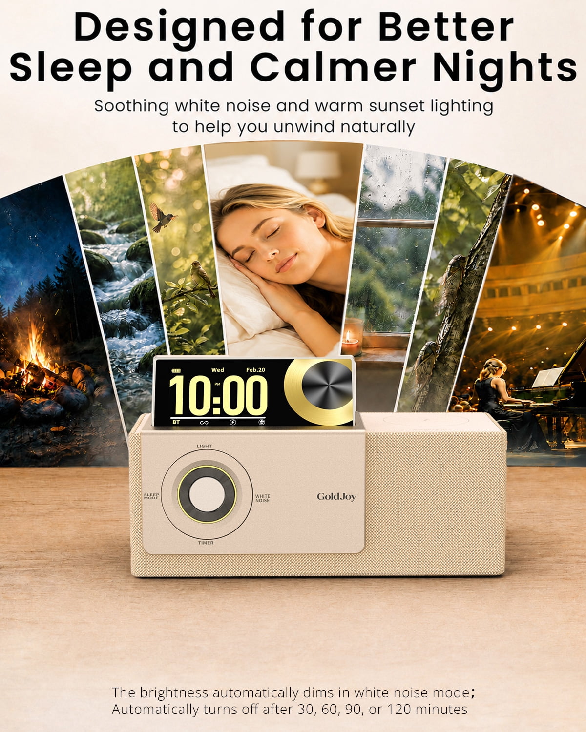 GoldJoy Bluetooth Portable Speaker, Gold