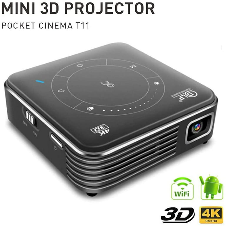 Mini projecteur 4K DLP Projecteur Android Full HD Real 3D avec batterie,  Keystone wifi LED Smart Projecteur Bluetooth | Projecteurs LCD