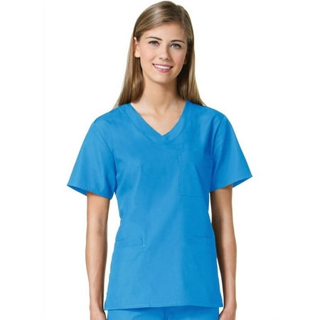 

Clearance Core by Maevn Women s Sporty V-Neck Solid Scrub Top