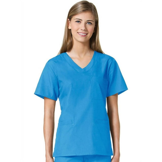 Clearance Core by Maevn Women's Sporty V-Neck Solid Scrub Top