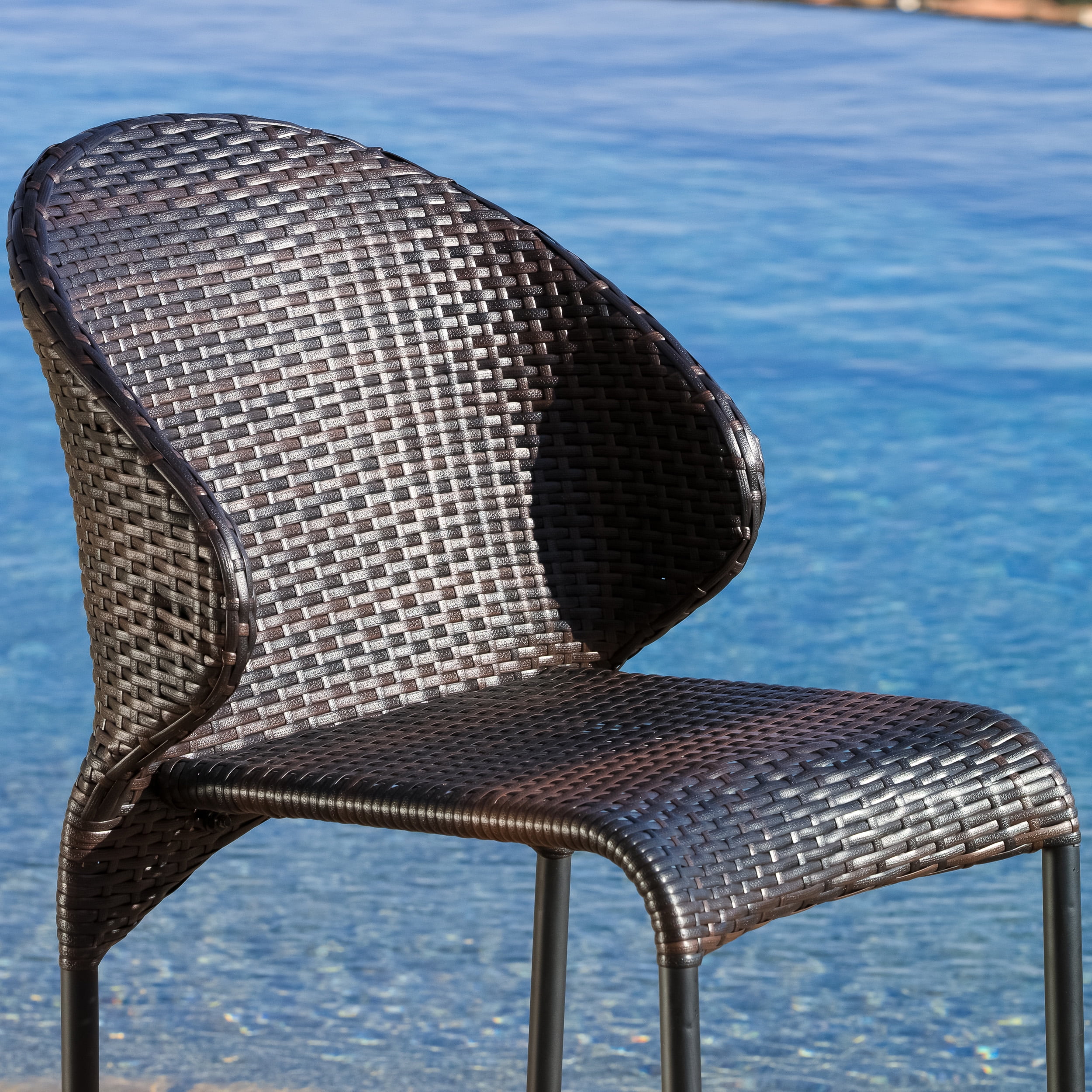 Haena Wicker Counterstool, Set of 4, Multibrown