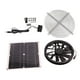 thumbnail image 3 of Kit de ventilador de escape solar de 18 V y 12 W, impermeable, CC, sin escobillas, panel solar redondo, ventilador de refrigeración para taller, casa de mascotas, 3 of 14
