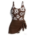 thumbnail image 6 of CHGBMOK Women One Piece Swimdress Swimsuits Tummy Control Swim Dresses Side Drawstring Skirt Bathing Suit, 6 of 6