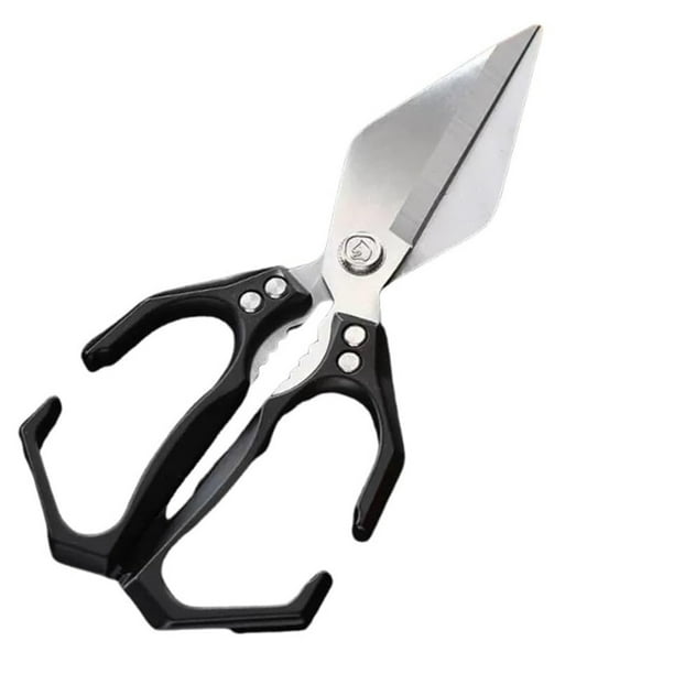 pstuiky Tijeras de cocina multifuncionales de alta resistencia, de acero inoxidable, aptas para lavavajillas, con mango ergonómico para cortar aves, huesos de pollo y pavo, carne y mariscos.