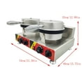 thumbnail image 2 of INTBUYING Electric Ice Cream Cone Maker Machine Double Station Baker for Round Cone Waffle Crispy Pancake Cooking, 2 of 6