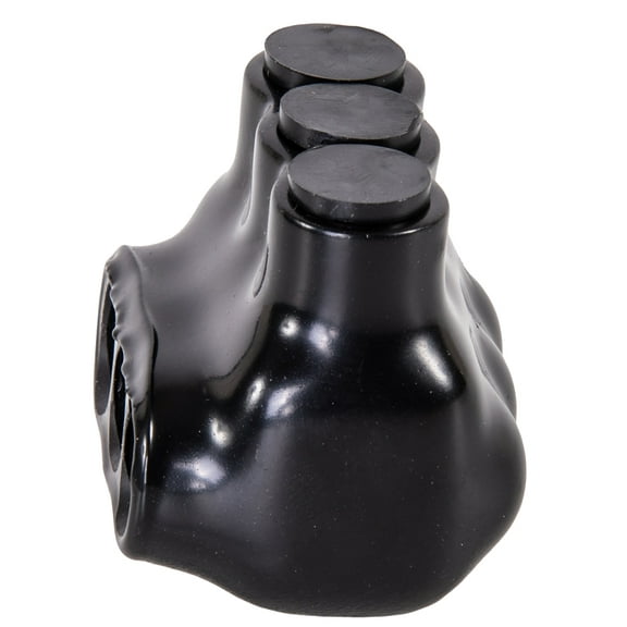 NSI IPL Series IPL4-3B Insulated Multi-Tap Connector, 4 to 14 AWG Wire, 3-Pole, Plastisol Housing Material, Black