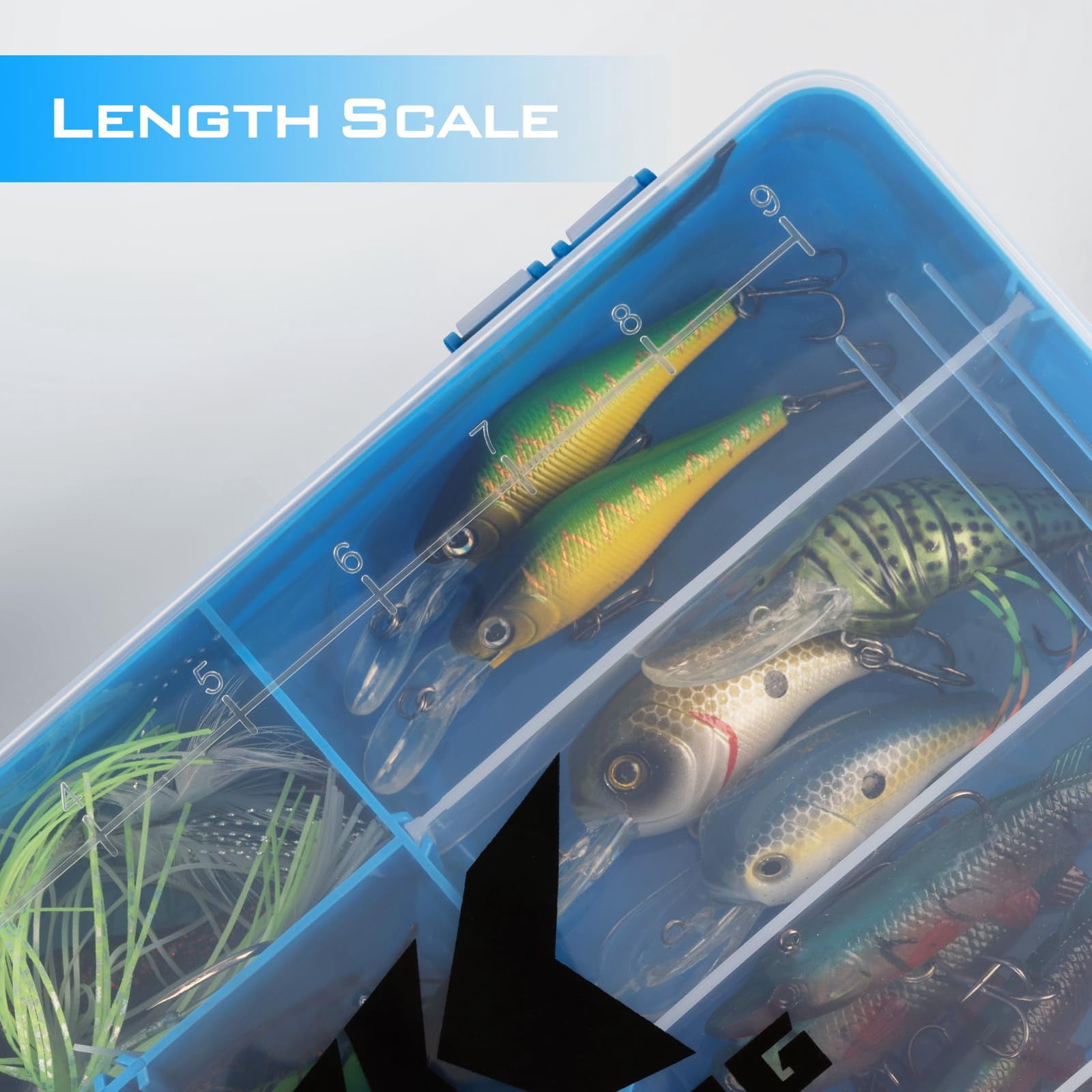 Tackle Boxes  Plastic Box Storage Organizer With Removable Dividers - Fishing 2 Packs /4 Trays Parts