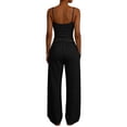 thumbnail image 3 of FNFYFH Women's 2 Piece Lounge Set Ribbed Tank Top and Wide Leg Sweatpants Tracksuit Comfy Matching Sets, 3 of 5