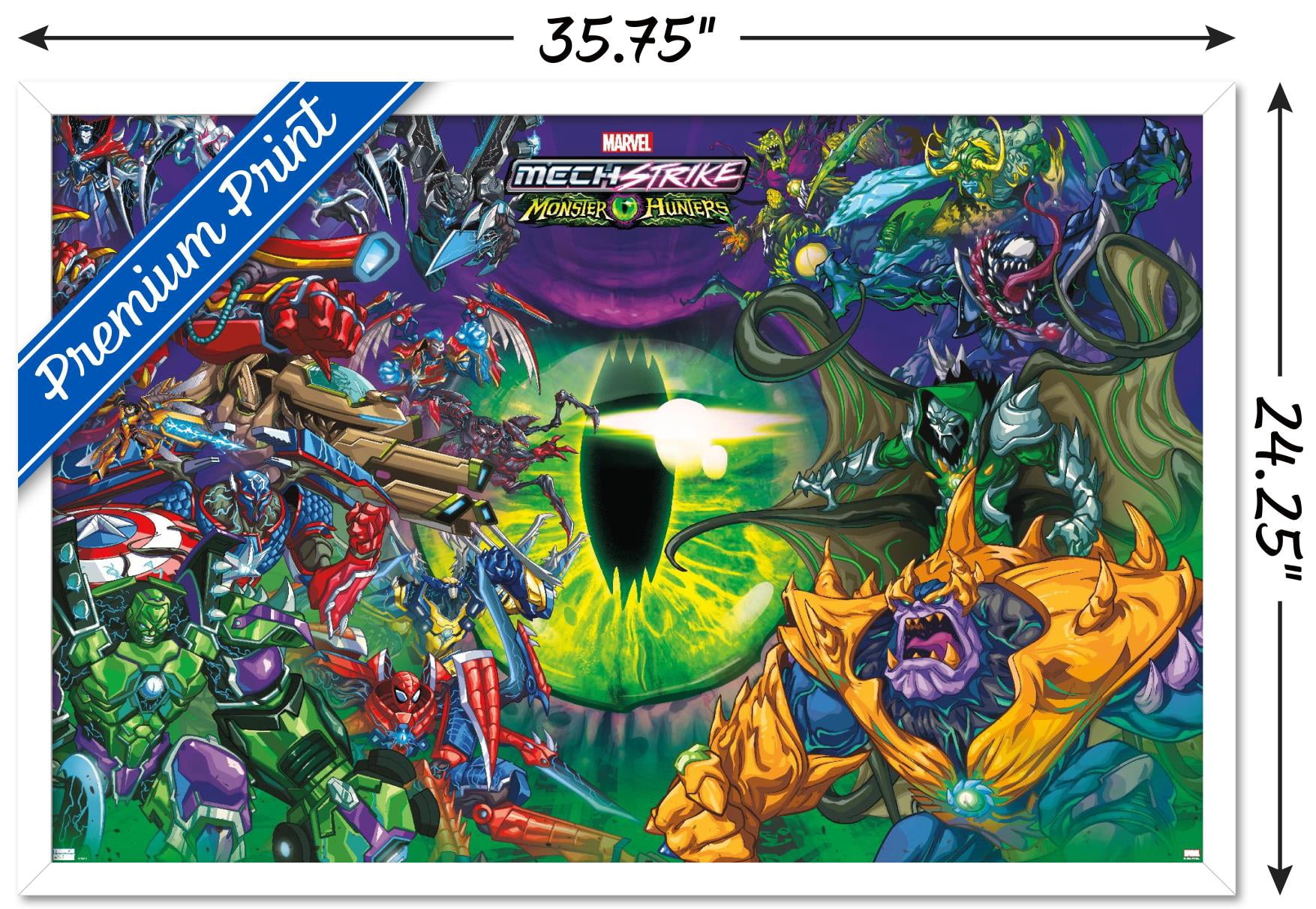 Marvel Avengers: Mechstrike Monster Hunters - Battle Wall Poster, 22.375" x 34" Framed