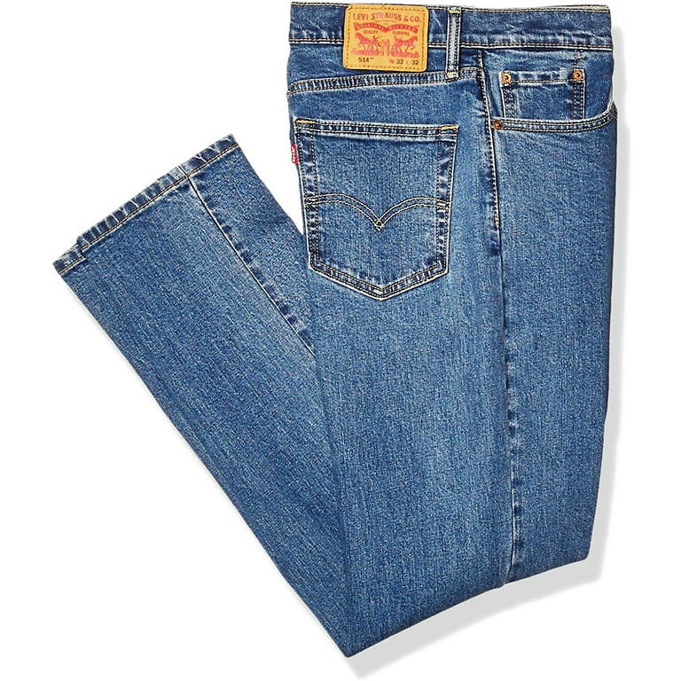 Levis Mens 514 Straight Fit Jeans Regular 38W x 34L Stonewash Stretch