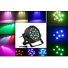 Lightahead 7 Channel RGB 18W Indoor LED Flat Par Light & Voice/Music Activated DMX512 LED PAR Light