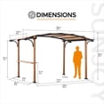 thumbnail image 3 of Sunjoy Beechhurst 8.5 ft. x 13 ft. Steel Arched Pergola with Natural Wood Looking Finish and Tan Shade, 3 of 9