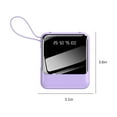 thumbnail image 3 of Meggemo 10000mAh Mini Power Bank with 4 Built in Cables Slim Lightweight Portable Charger Purple Color Universal Compatibility for Smartphones Reliable Fast Charging Solution, 3 of 8