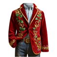 thumbnail image 6 of QSAWXQZ Christmas Corduroy Suit Jacket for Men Graphic Long Sleeve Lapel Button Cardigan Blazer Jacket with Pockets Red-2 4XL, 6 of 7
