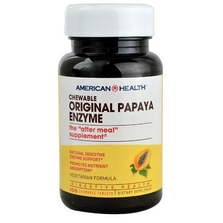 - American Health Original Papaya Enzyme Chewable 100 Tablets