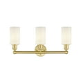 thumbnail image 3 of 616-3W-SG-G801 Innovations Lighting Clymer - 3 Light Bath Vanity In Modern Style-11.38 Inches Tall and 21.88 Inches Wide-Satin Gold Finish-Matte White, 3 of 7