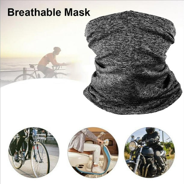 Anself Men Women Neck Gaiter Face Cover Scarf Wraps For Cycling Fishing Ski Motorcycle Sun Uv Wind Dust Dirt Black
