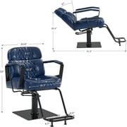 BarberPub Classic Barber Chair, 440Lbs Hydraulic Pump Manual Recliner Salon Chair for Hair Stylist, Home&Beauty Salon, Barbershop, Salon&Spa Equipment 3068