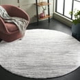 thumbnail image 2 of SAFAVIEH Tahoe Leann Solid Shag Area Rug, Ivory/Gray, 6'7" x 6'7" Round, 2 of 10