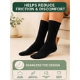 thumbnail image 3 of Comfello Diabetic Socks Crew for Men & Women – 12 Pairs of Non-Binding Neuropathy Socks, 3 of 7