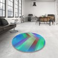 thumbnail image 4 of Ahgly Company Machine Washable Indoor Rectangle Transitional Steel Blue Area Rugs, 5' x 8', 4 of 7