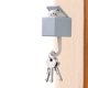 thumbnail image 2 of Gancho de animales de dibujos animados, colgadores decorativos de pared bonitos, gancho para decoración del hogar (gris claro), 2 of 5