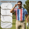 thumbnail image 5 of Jeiento 4Th of July Men Women Matching Golf Shirts Women Golf Shirts Golf Tank Top Patriotic Star Stylish Collared Tennis Shirt Activewear for Men Active Couple Wear, Men's XL, 5 of 6