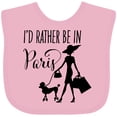 thumbnail image 3 of Inktastic I'd Rather Be in Paris Shopping and Travel Girls Baby Bib, 3 of 4