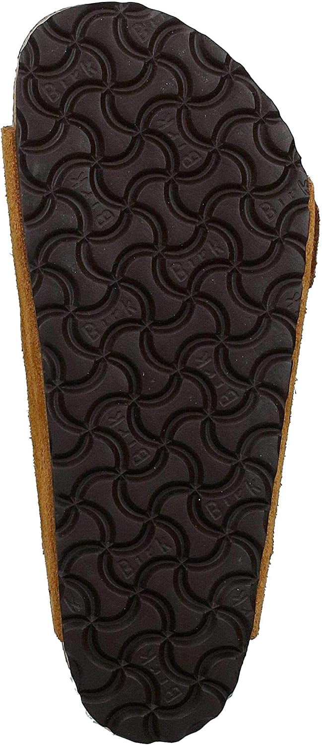 BIRKENSTOCK 1009526: ARIZONA SFB SUEDE LEATHER SANDALS, MINK, 42 EU