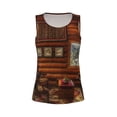 thumbnail image 3 of Picia Log Cabin Inside Pattern Women's Workout Tank Top,Breathable Activewear,Slim Fit Athletic Top,Versatile Workout Moisture-wicking top-Small, 3 of 9