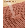 thumbnail image 4 of Smiry Waffle Bathroom Rugs 30x18, Extra Soft Absorbent Bath Mat, Non Slip Quick Dry Bath Rugs for Bathroom Floor, Tub and Home Decor with Tassels Boho, Orange, 4 of 7