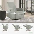 thumbnail image 5 of Evolur Harlow Deluxe Upholstered Plush Seating Glider Swivel, Power Recliner with USB Port, Greenguard Gold Certified, Glider Chair for Nursery, Light Grey, 5 of 7