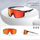 thumbnail image 5 of Gafas de ciclismo KAPVOE polarizadas con protección UV400 en color rojo, 5 of 6