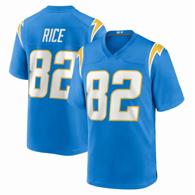 Camiseta de fútbol americano de #82 de Brenden Rice para hombre - S